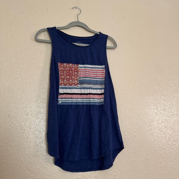 Lucky Brand Embroidery and Sequin Rug American Flag Tank - Picture 6 of 6